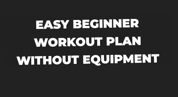 Easy Beginner Workout Plan Without Equipment